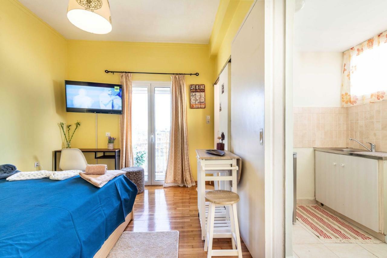 Central 6Th Floor Studio Near Metro & View&200Mbps 雅典 外观 照片